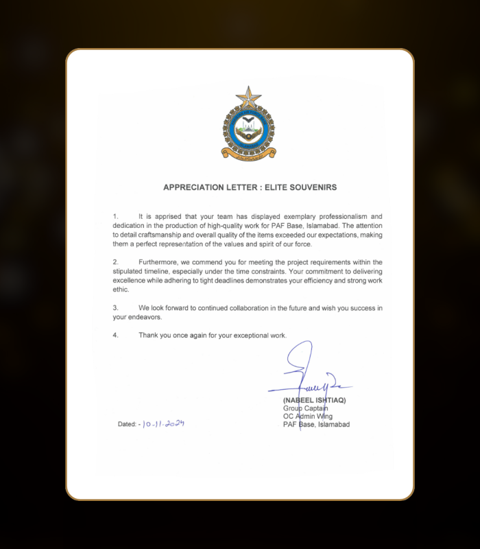 Elite Souvenirs Appreciation Letters (3)