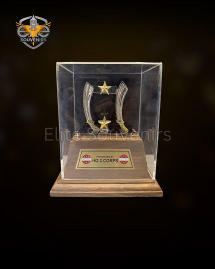 Custom Military Sword Souvenir in Acrylic Display Case