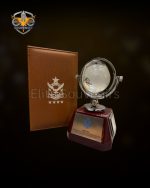 Executive Crystal Globe Trophy & Presentation Folder Leadership Award