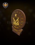 Handcrafted Wooden Aviation Shield | Air Force Command Plaque
