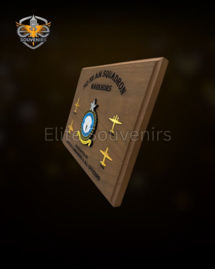 Pakistan Air Force No 52 AM Squadron Markhors Wooden Plaque (1)